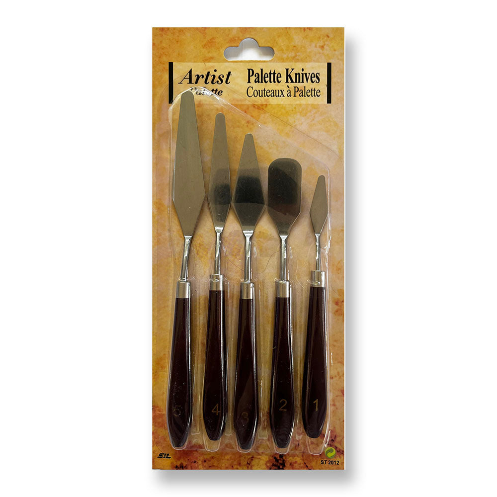 Juego espatulas mango madera (5 unidades)