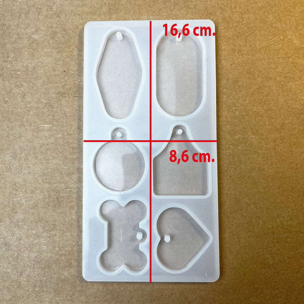 Molde de resina - Llavero o colgantes