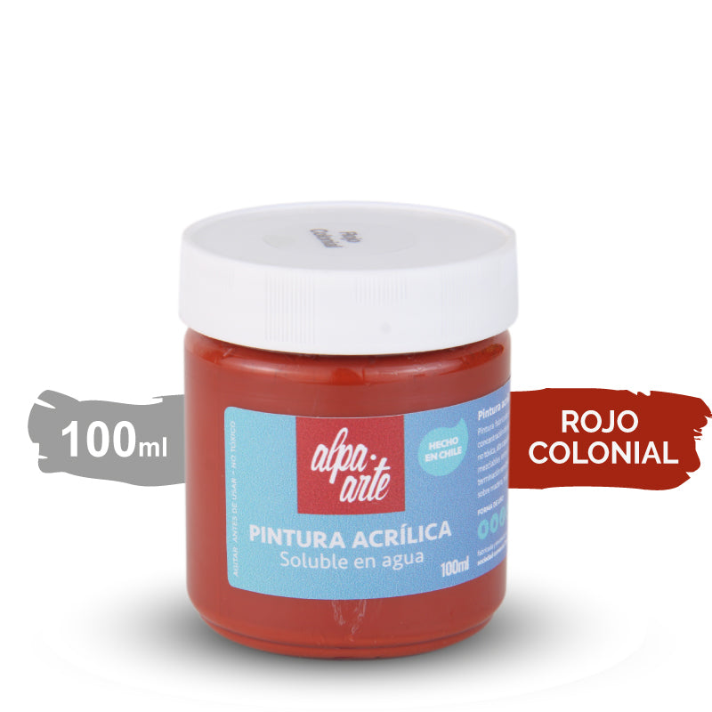 Pintura Acrílica 100 ml - ROJO COLONIAL