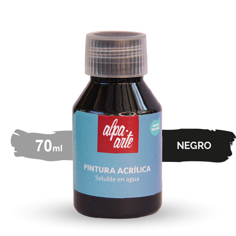 Pintura Acrílica 70 ml - NEGRO