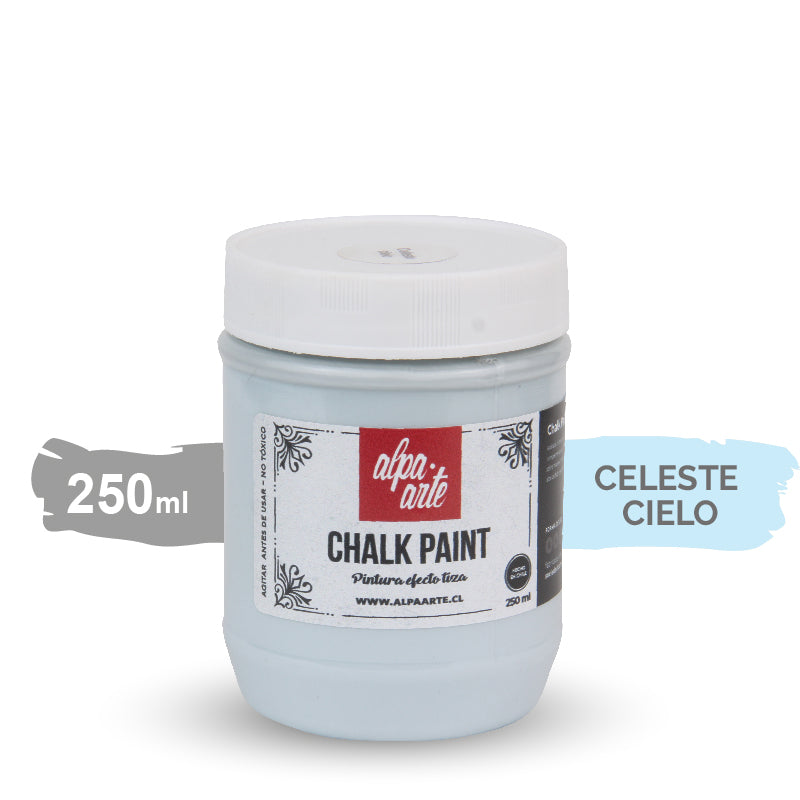 Pintura Tiza 250 ml (Chalk Paint) - CELESTE CIELO