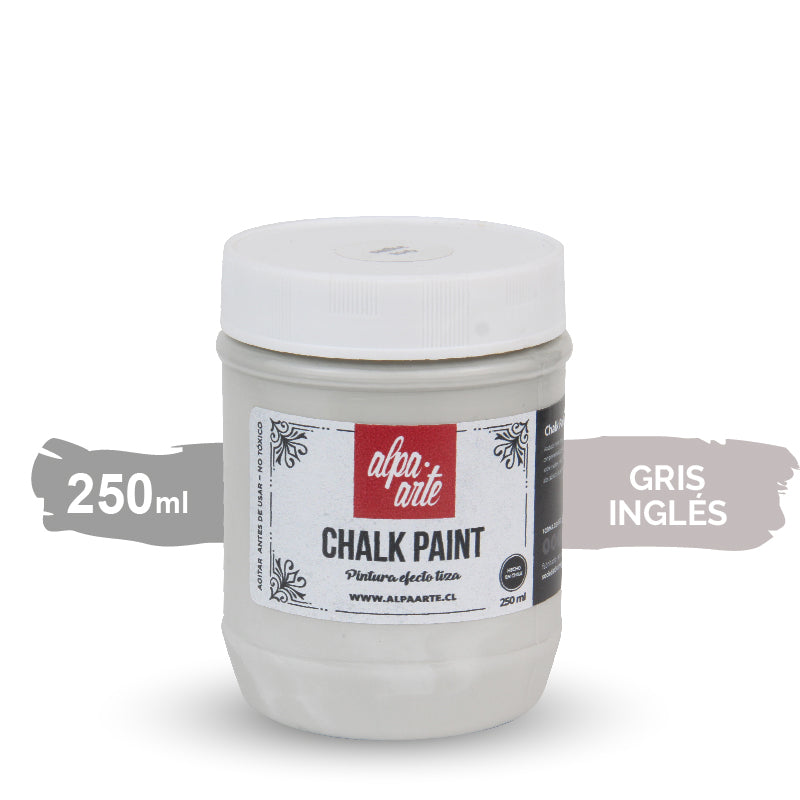 Pintura Tiza 250 ml (Chalk Paint) - GRIS INGLÉS