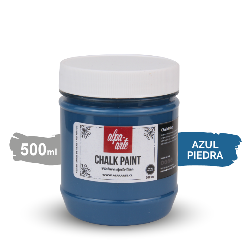 Pintura Tiza 500 ml (Chalk Paint) - AZUL PIEDRA