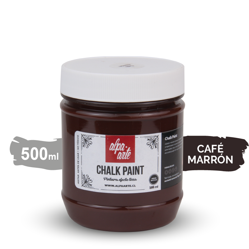 Pintura Tiza 500 ml (Chalk Paint) - CAFÉ MARRÓN