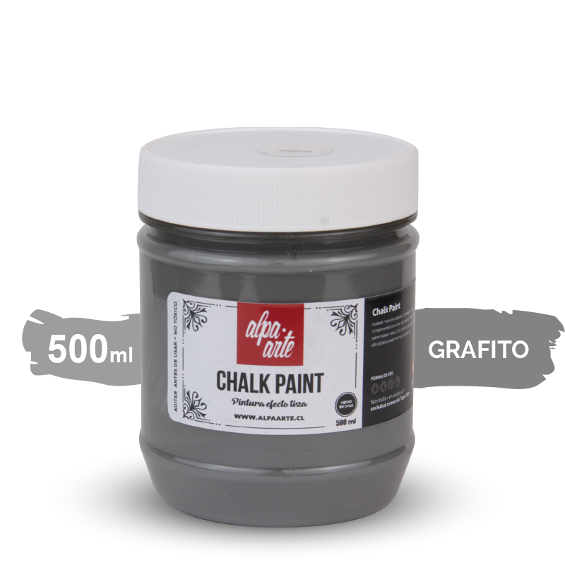 Pintura Tiza 500 ml (Chalk Paint) - GRAFITO