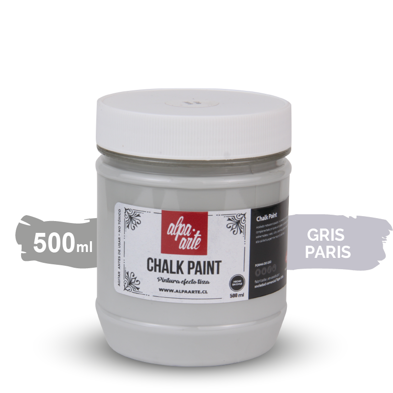 Pintura Tiza 500 ml (Chalk Paint) - GRIS PARIS