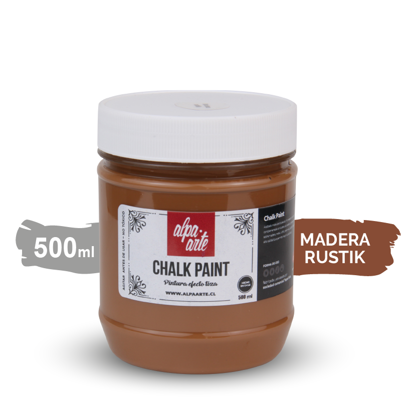 Pintura Tiza 500 ml (Chalk Paint) - MADERA RUSTIK