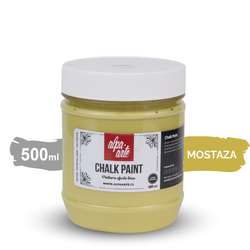 Pintura Tiza 500 ml (Chalk Paint) - MOSTAZA