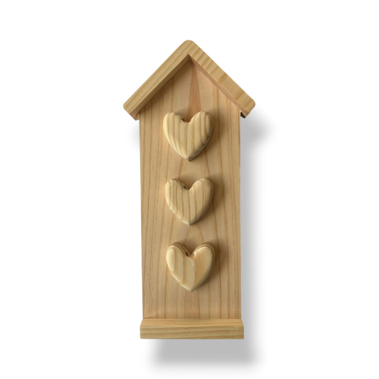 Casita 3 corazones pino - CAP010
