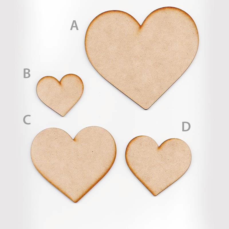 Mix 4 Corazones Redondos (S,M,L,G)
