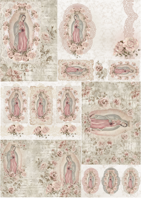 Lamina de Seda 50x70 - GUADALUPE1