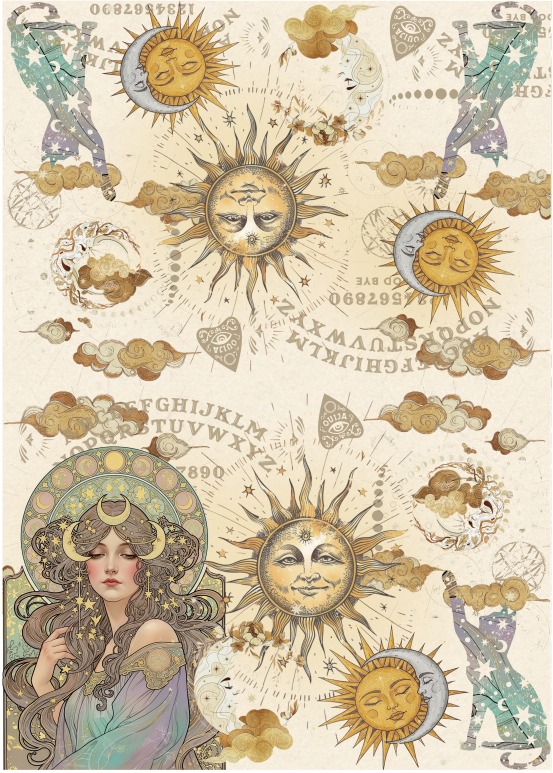 Lamina de Seda 50x70 - ORACLE MISTIC 3C