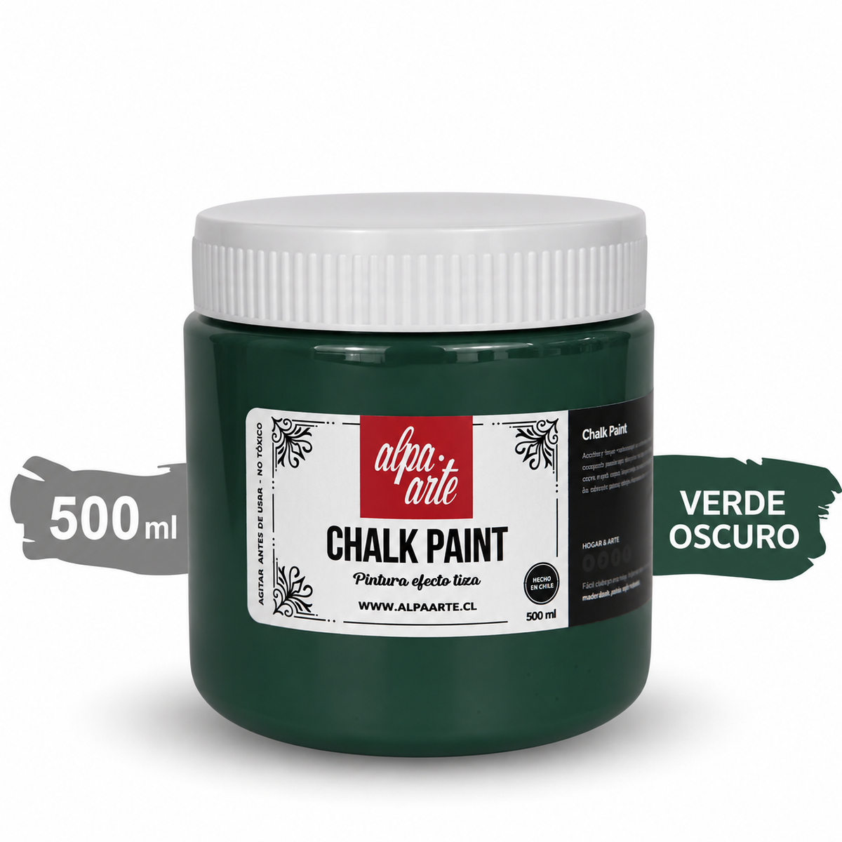 Pintura Tiza 500 ml (Chalk Paint) - VERDE OSCURO