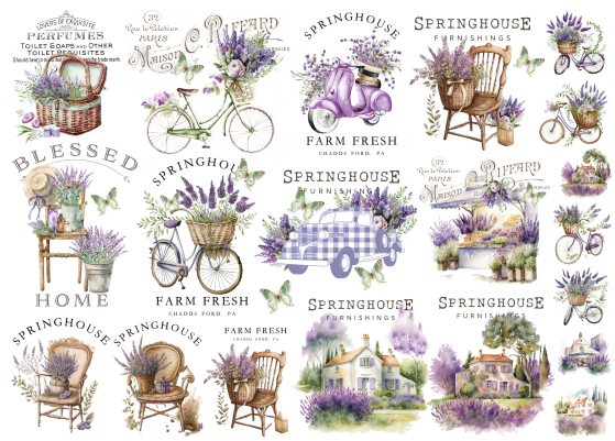 Lamina de Seda 50x70 - Provence1