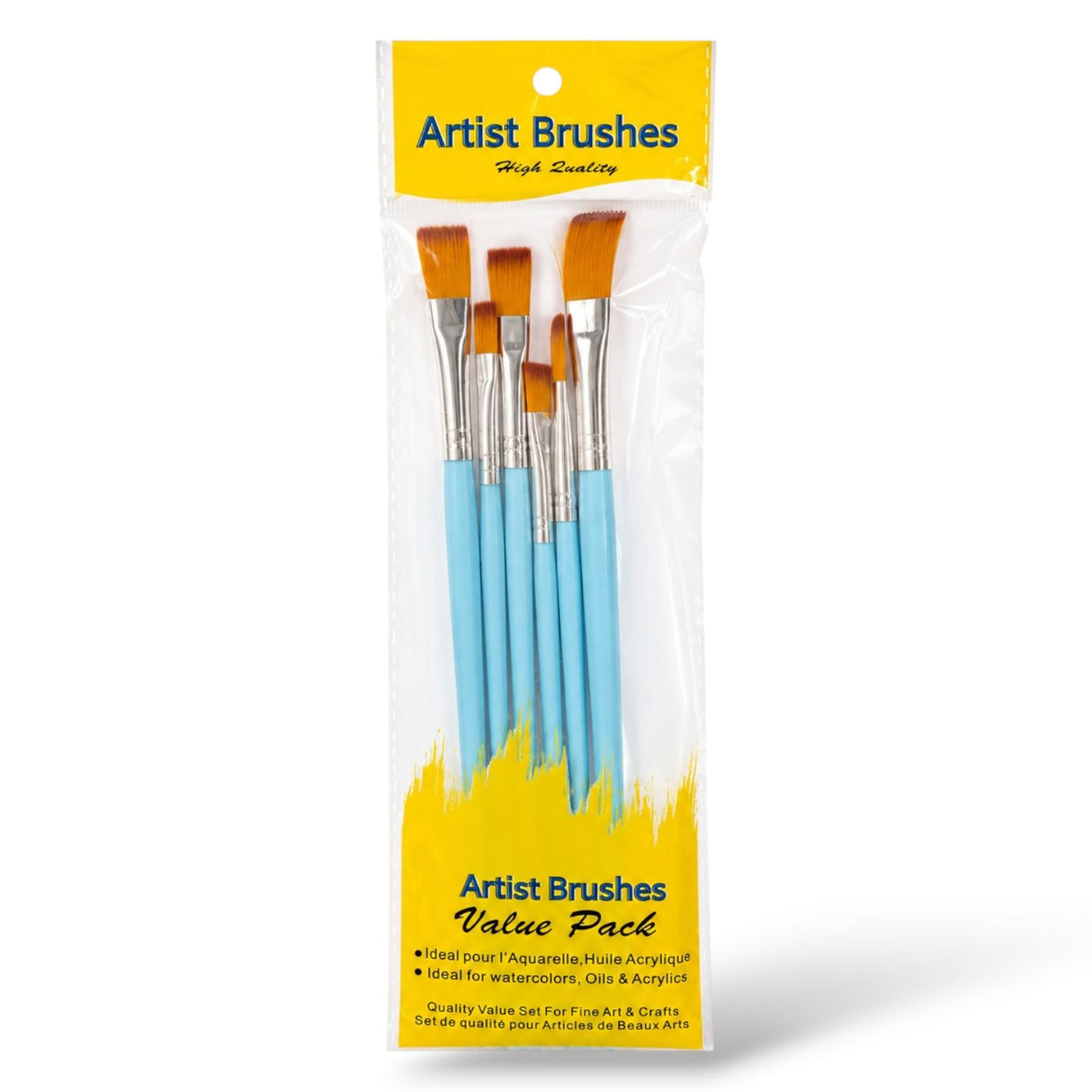 Set Pinceles Planos Artist Brush 6 unidades
