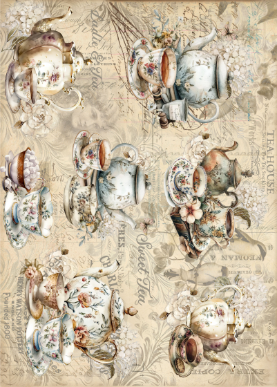 Lamina de Seda 50x70 - TEATIME3B