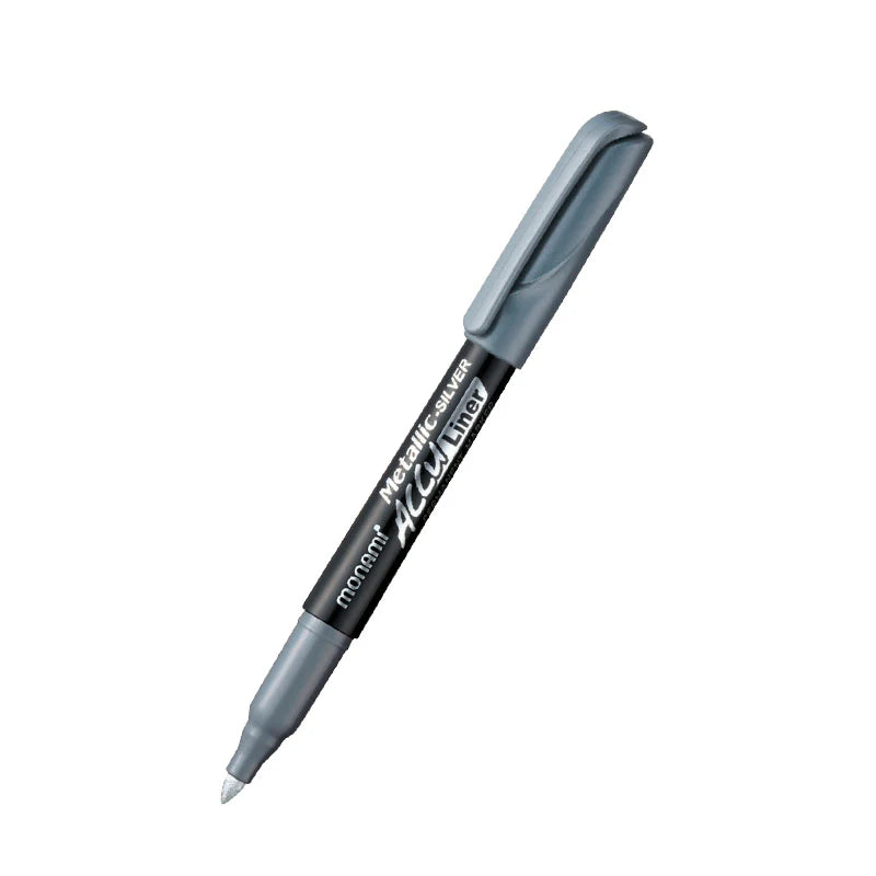 Marcador PLATA Accu Liner Metalizado