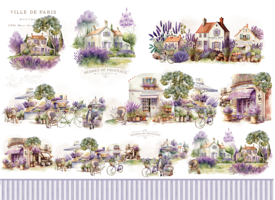 Lamina de Seda 50x70 - Provence3