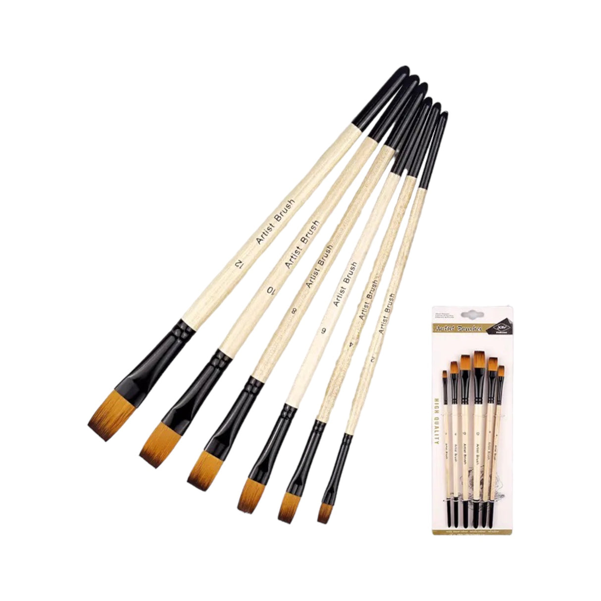 Set Pinceles 3361 Planos - Pelo Suave