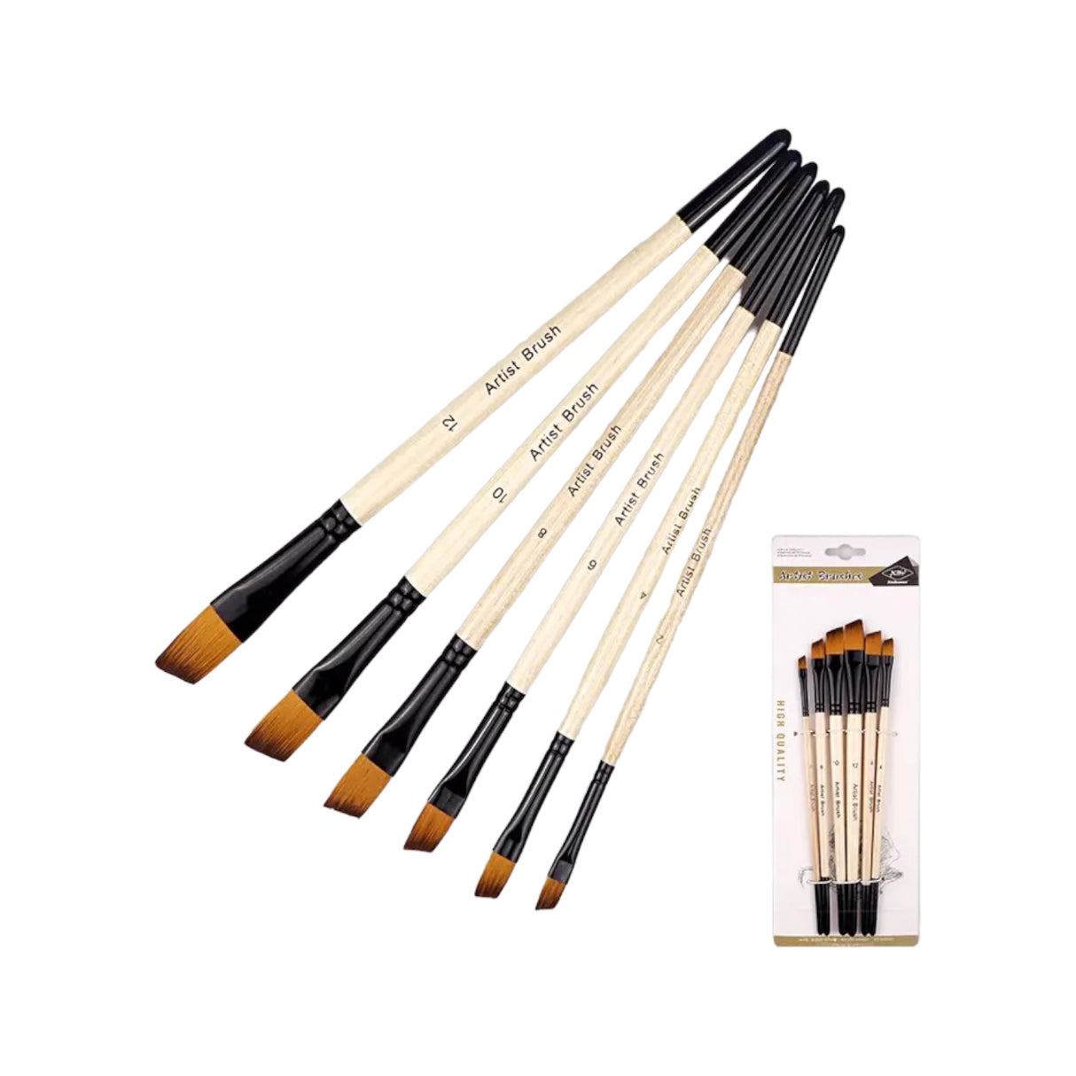Set Pinceles 3361 Angular - Pelo Suave