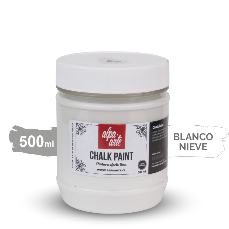 Pintura Tiza 500 ml (Chalk Paint) - BLANCO NIEVE