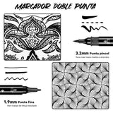 Marcador Acrílico ARRTX doble punta - NEGRO - 8 unidades