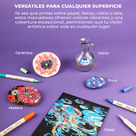 Marcador Acrílico GRABIE 12 lápices dobles - 24 colores