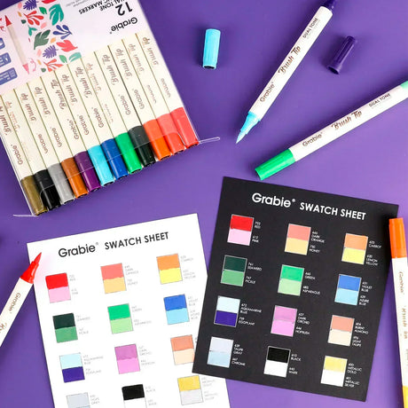 Marcador Acrílico GRABIE 12 lápices dobles - 24 colores