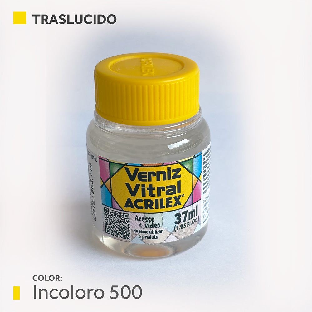 Barniz Vitral (traslucida) 37ml.- INCOLORO 500
