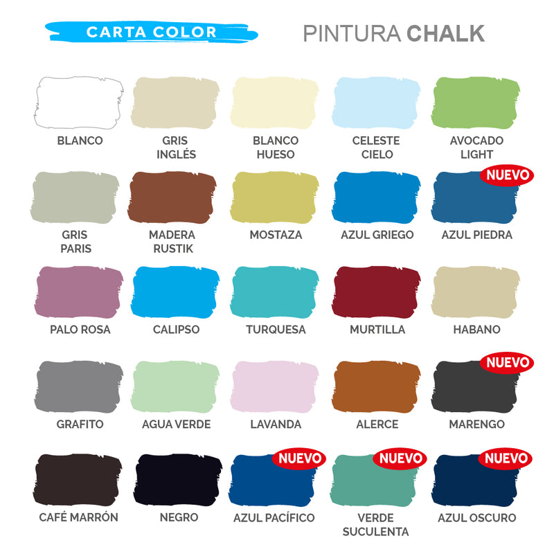 Chalk Paint (Pintura Tiza) 250 ml (variedad de colores)