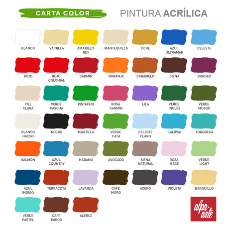 Pintura Acrílica 40 ml - (variedad de colores)