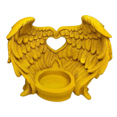 Figura Alas Corazón Vela – figura de yeso para pintar | Alpa Arte