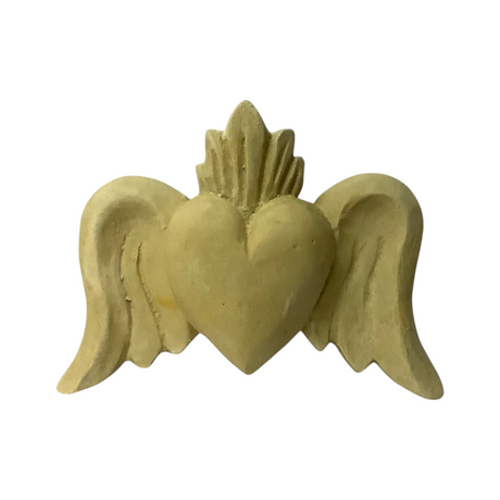 Corazón Alas Abajo Espiga Mini – figura de yeso para pintar | Alpa Arte