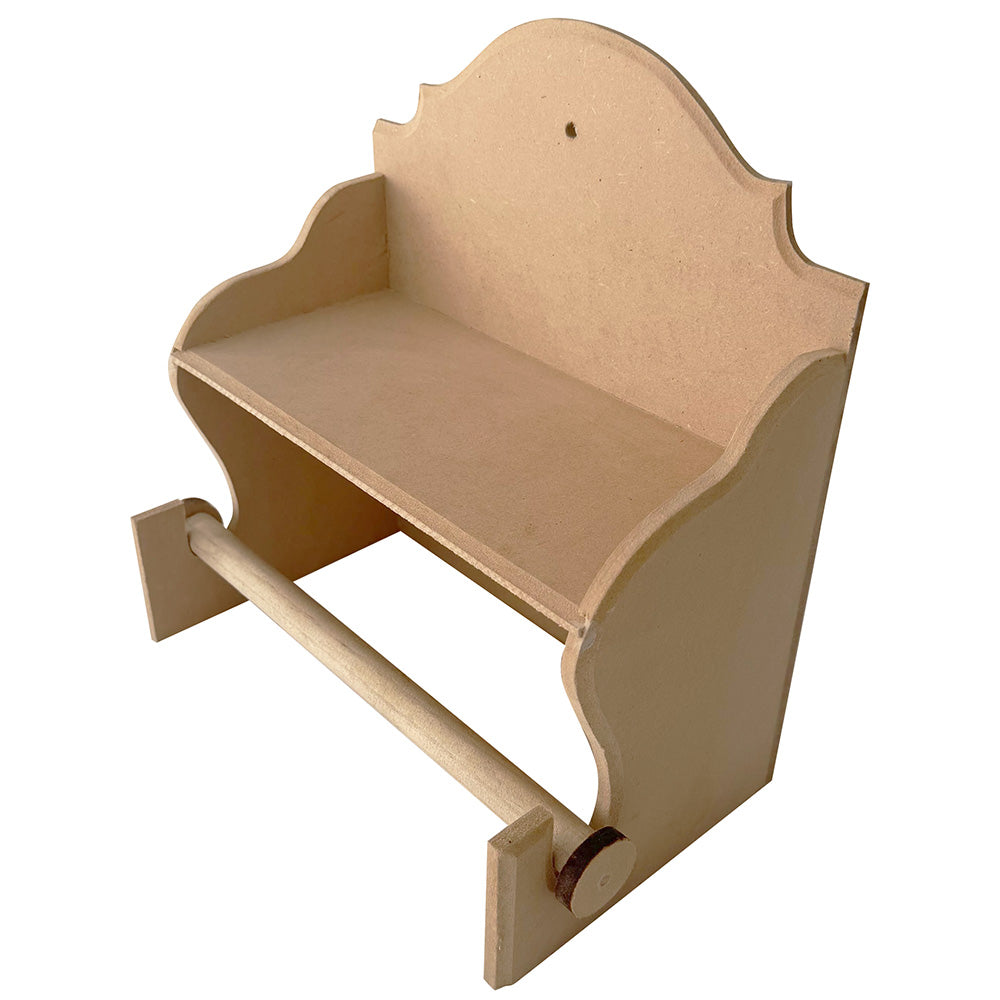 Porta toalla de papel con repisa.