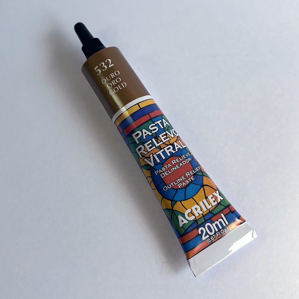 PINTURA PASTA RELIEVE VITRAL 20ml. - ORO 532
