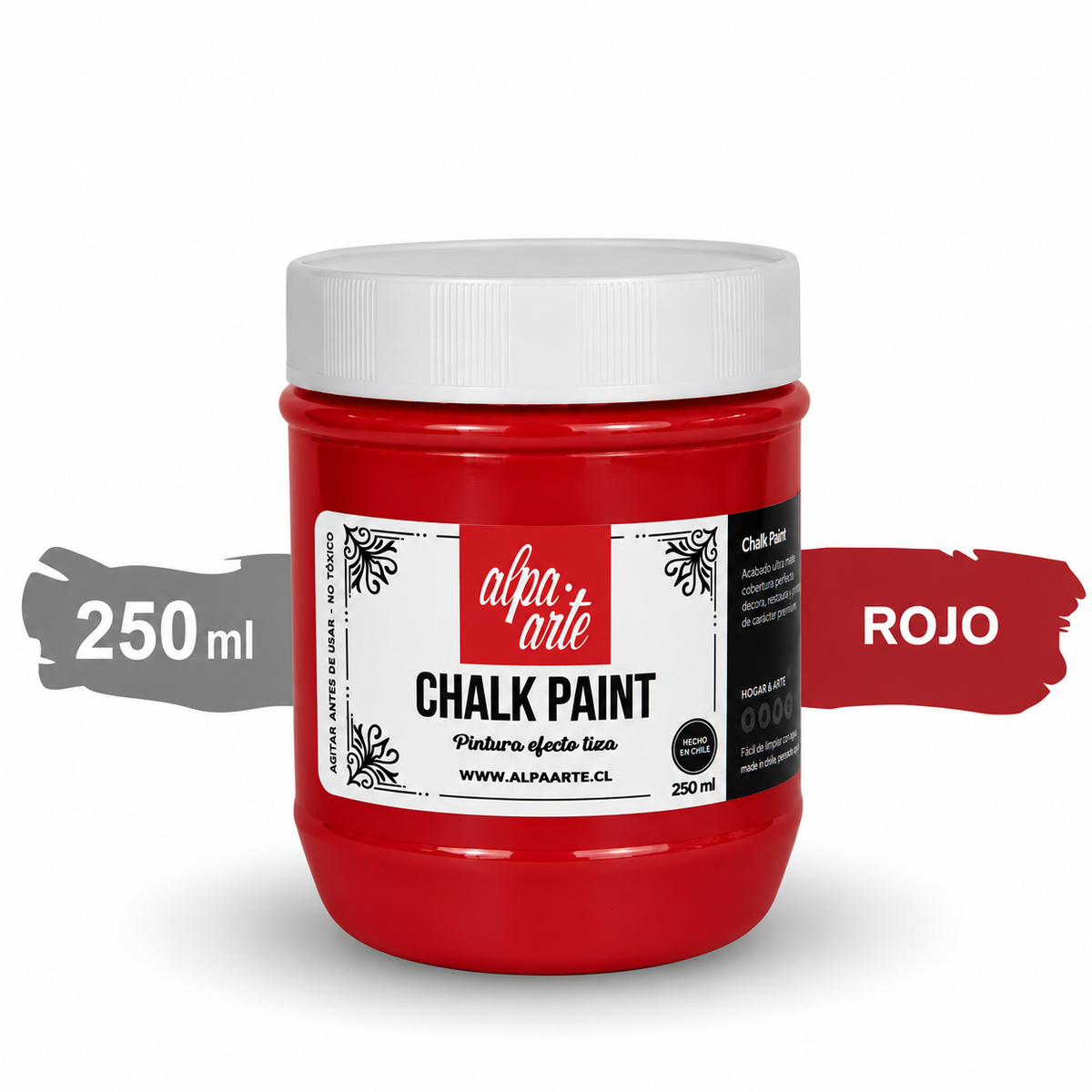 Pintura Tiza 250 ml (Chalk Paint) - ROJO