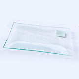 Plato de vidrio rectangular 10x20 cm