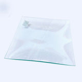 Plato de vidrio cuadrado 20x20 cm