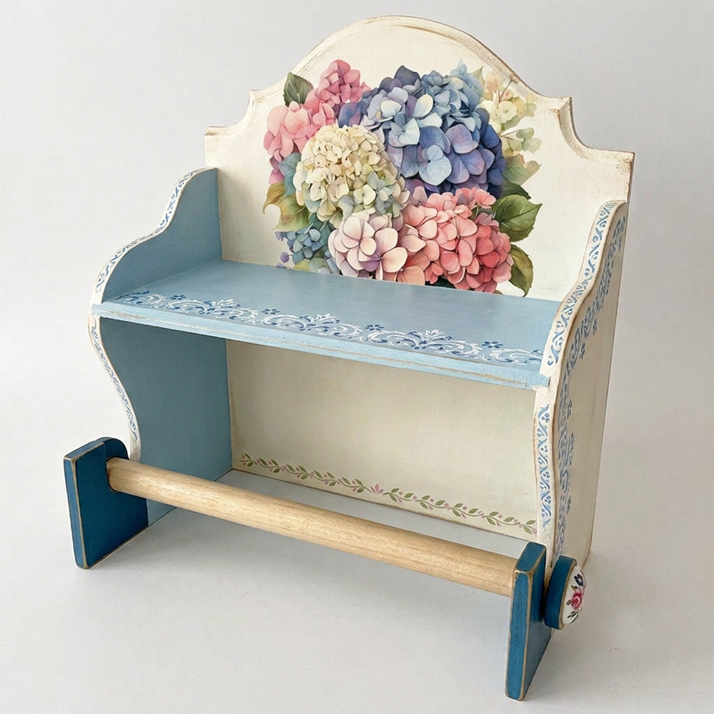 Porta toalla de papel con repisa.