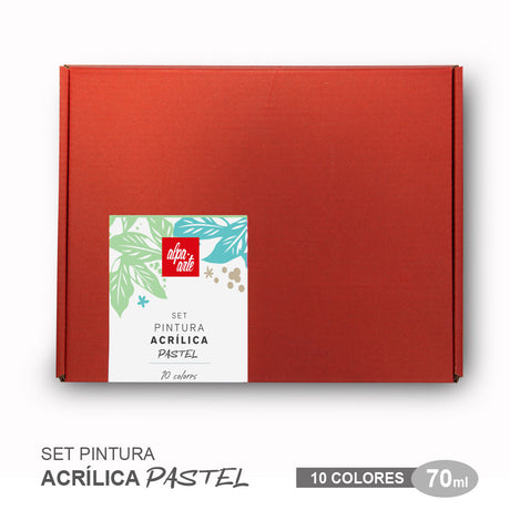 Set de Pinturas Acrílicas PASTEL 70 ml (10 colores)