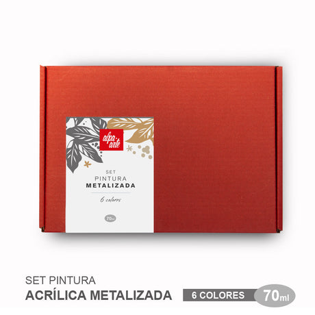 Set de Pinturas Metalizadas 70 ml (6 colores)