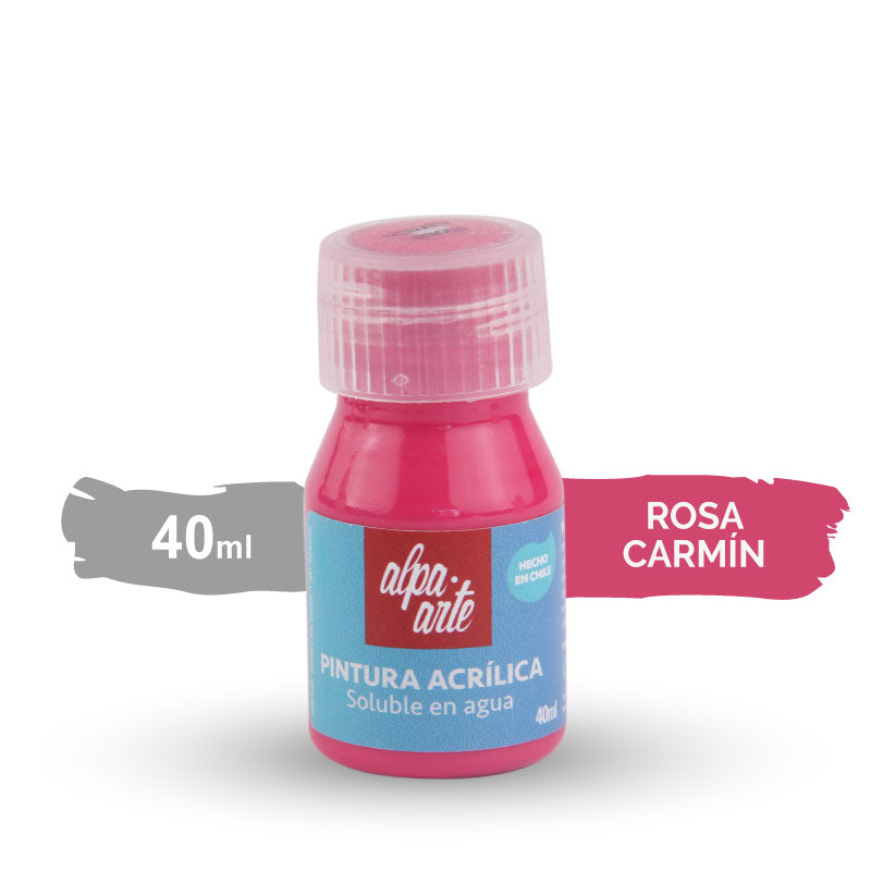 Pintura Acrílica 40 ml - ROSA CARMIN