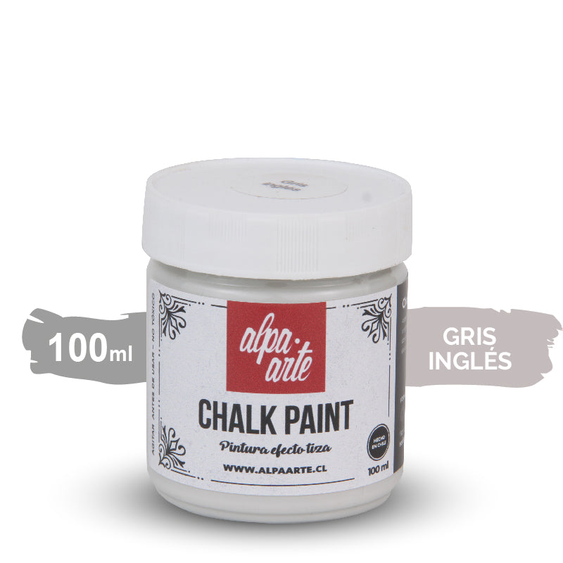 Pintura Tiza 100 ml (Chalk Paint) - GRIS INGLÉS